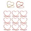30Pcs Double Heart Shape Metal Memo Holder Triangle Table Placecard Holder Photo Clip Card Stand Wedding Banquet Heart Message Holder