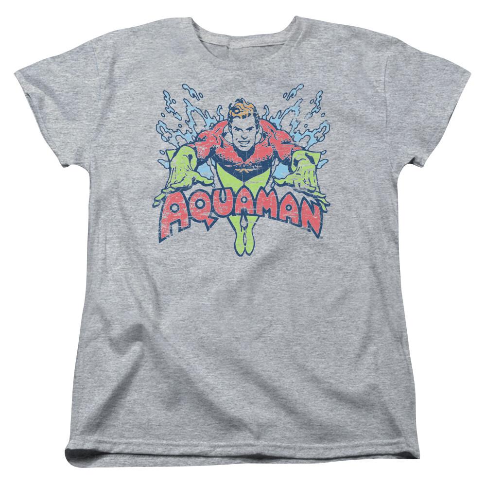 AQUAMAN SPLISH SPLASH Licensed Women039;s Graphic Tee Shirt SM-2XL Unisex T-Shirt S