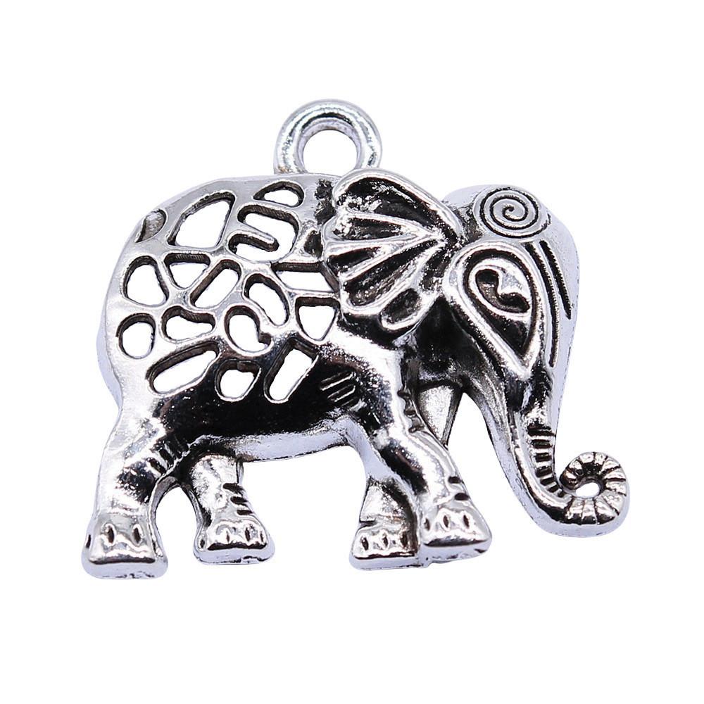 Retro Elephant Charms Alloy Animal Pendants For Jewelry Making Handmade Supplies