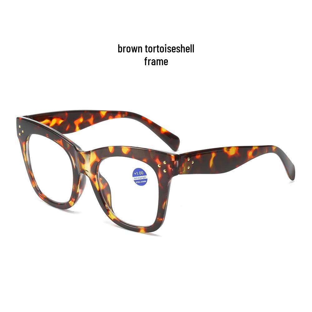 

Очки для чтения с большой оправой, блокирующие синий свет, для женщин - Европейский и американский стиль для среднего и пожилого возраста +3.00