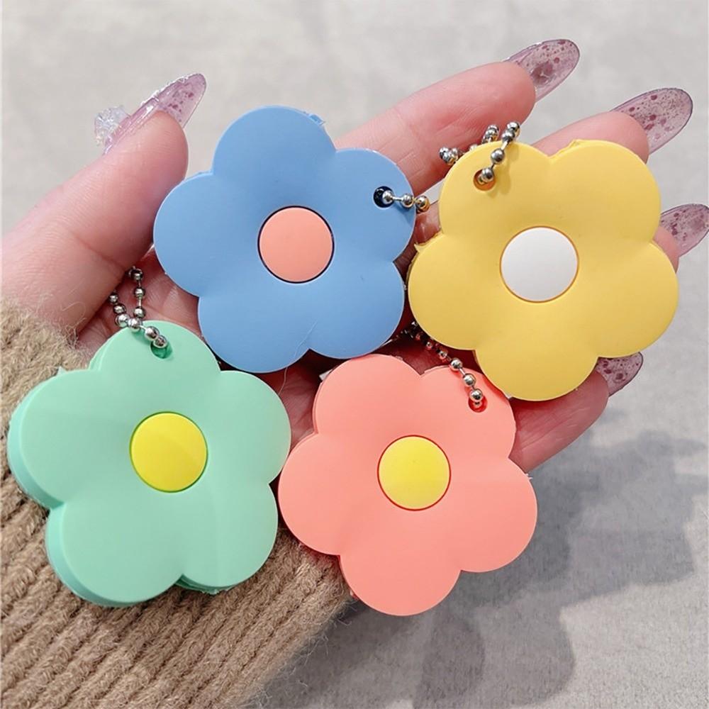 Creative Flower Keychain Soft Access Card Holder Mini Flower Key Cover Cap Girls