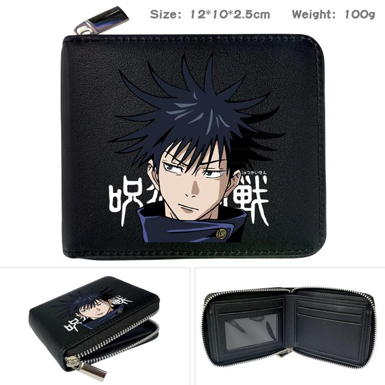 Jujutsu Kaisen Anime Zip PU Wallet Cartoon Print Coin Purse Large Capacity Card Holder Gojo Satoru Sukuna 1pcs