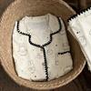 Cute Rabbit Lace Pajamas Women's Spring and Autumn Cardigan Long-sleeved Trousers Graffiti Style Suit Can Be Worn Outside Loungewear