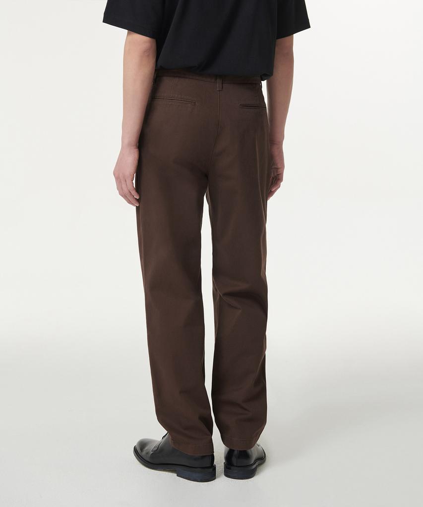 MUSINSA STANDARD One-Pleat Regular Fit Chino Pants [Baroque Brown]