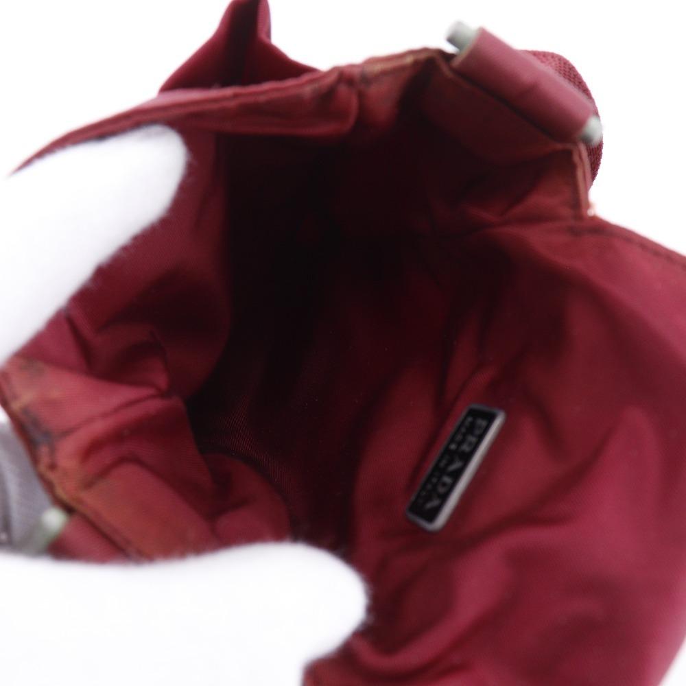 PRADA 2WAY waist bag Shoulder Bag MV583 CERISE Red Nylon Women Used