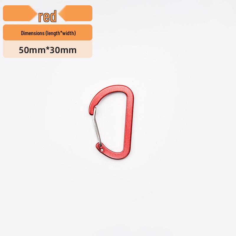

No. 5 Aluminum D-Shaped Carabiner: Lightweight, Colorful Hook for Backpacks & Keys