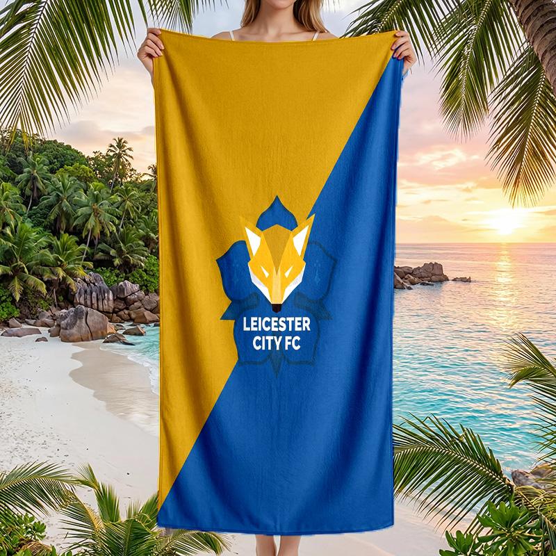 Leicester City Football Beach Towel Soft Microfiber Summer Towel Quick Dry Absorbent Towel for Beach Swimming Pool Travel