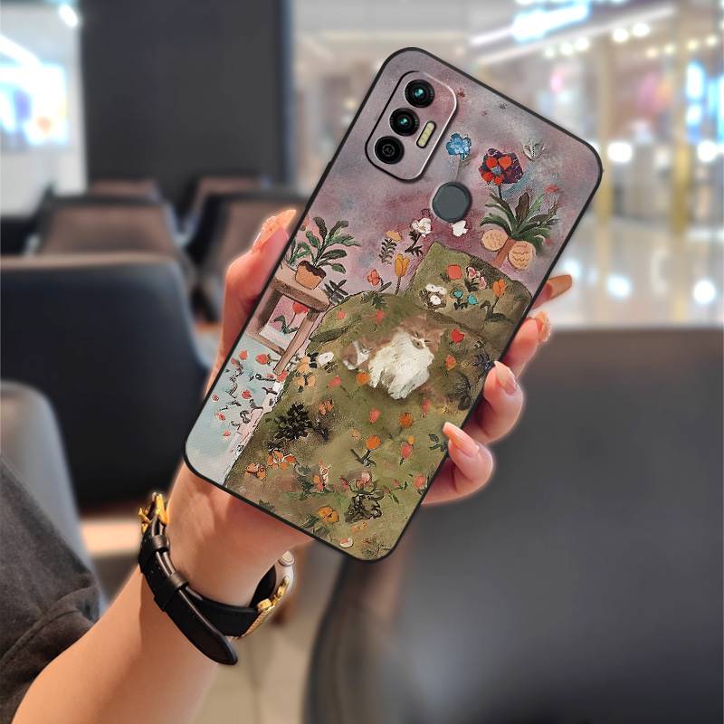 Anti-dust Shockproof Phone Case For Tecno Spark 7/Spark7T Silicone Protective Durable Cartoon Soft case Phone Pouch TPU