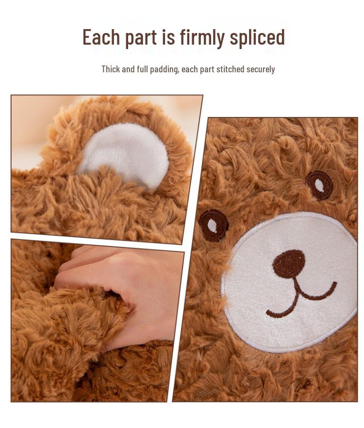 Adorable Plush Bear Pillow Cushion - Perfect for Office Naps & Birthday Gifts
