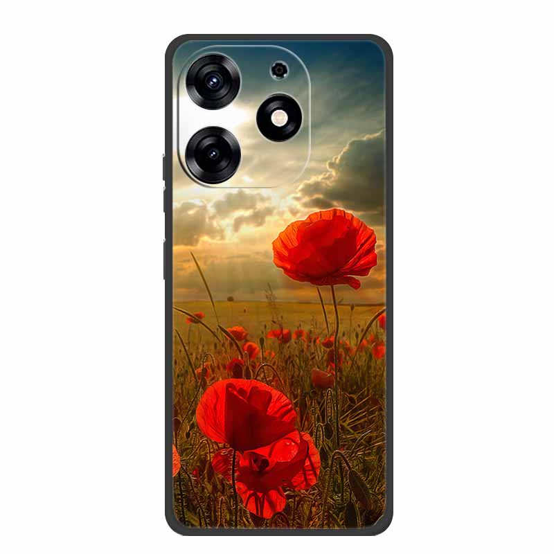For Infinix Smart 8 Plus Case Luxury Soft Silicone TPU Phone Cases Cover For Infinix Smart8 Plus Protective Flower Painted Coque