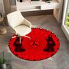 Berühmter Cartoon NARUTO Protagonist Uzumaki Naruto runder Teppich weiche Heimdekoration rutschfeste Fußmatte Outdoor Picknickmatte Teppich M6