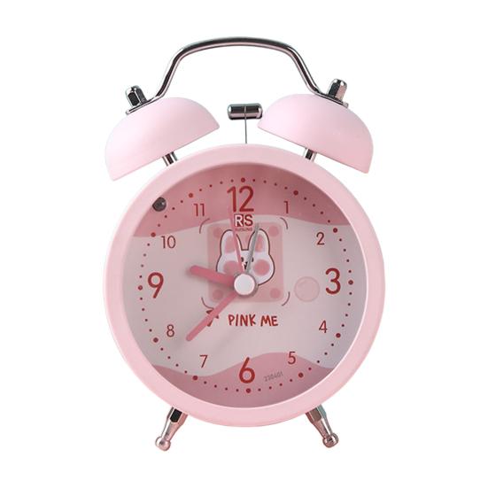 

Простой будильник Компактный портативный с питанием от батареи Функциональный долговечный будильник Украшение рабочего стола розовый