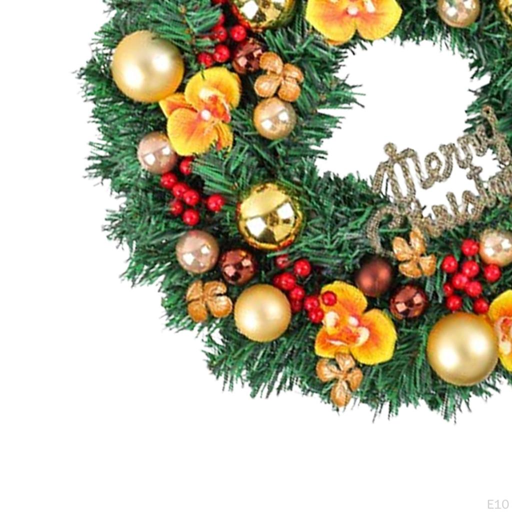 Artificial Christmas Wreath Ball Ornament Hanging Decor for Farmhouse