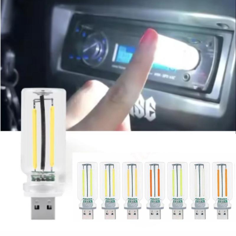 Car Interior USB Night Light Touch Dimming Lighting Atmosphere Lamp LED Incandescent Filament Light Bulb for Party Room Car