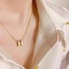 H Letter Shell Pendant Necklace: Women's Stylish Clavicle Chain - Versatile Design for New Year