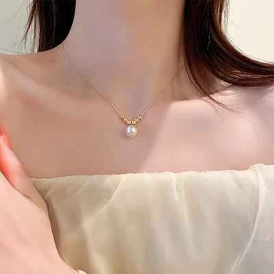 Women Necklace Allergy Free Dress Up Rust-proof Fashion Women Jewelry Necklace with Imitation Peal Pendant for Girl