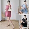 2026 Summer Stylish Maternity Short Sleeve Korean Slimming Dress
