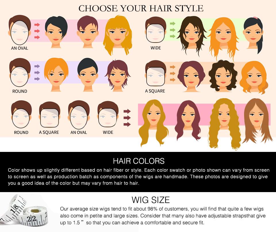 Colorful Cosplay Wig Set for Christmas & Halloween - Anime Style with Air Bangs & Big Waves