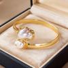 IF ME Fashionable Irregular Baroque Bangle for Women Vintage Metalic Open Cuff Bracelet Girls Party Wedding Jewelry Accessories