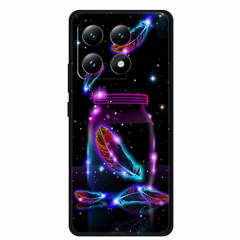 For Xiaomi 15T 5G Case Colorful Flowers Soft Silicone TPU Back Case For Xiaomi 15T Pro 5G Capa Boho Colorida Anti-Scratch Cover