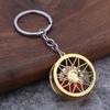 Car Wheel Keychain for Drivers, Rotating Brake Disc Metal Key Ring with Backpack Charm and Auto Culture Style Accessory