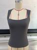 2025 European & American Women's Square Neck Slim Sleeveless Fashion Vest