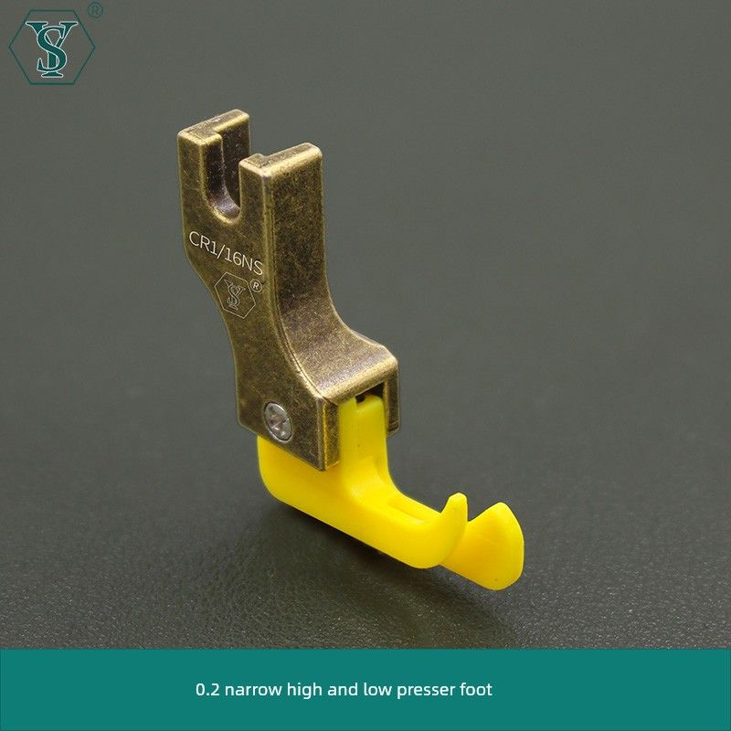 

Shuyu Sewing Accessories - New 0.3 Narrow Plastic High/Low Presser Foot for Flatbed Sewing Machine, Zipper Topstitching, Teflon Oxford Base Plate Yellow Narrow 0.2 High and Low Presser Foot-2 Pack