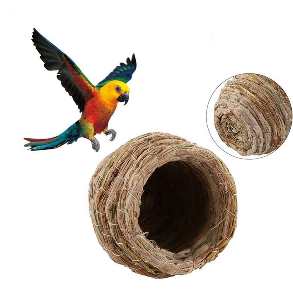 Hamster Bird House Pet Bedroom Cages Accessories Bird Nest Breeding Cave Straw Cage Straw Nest