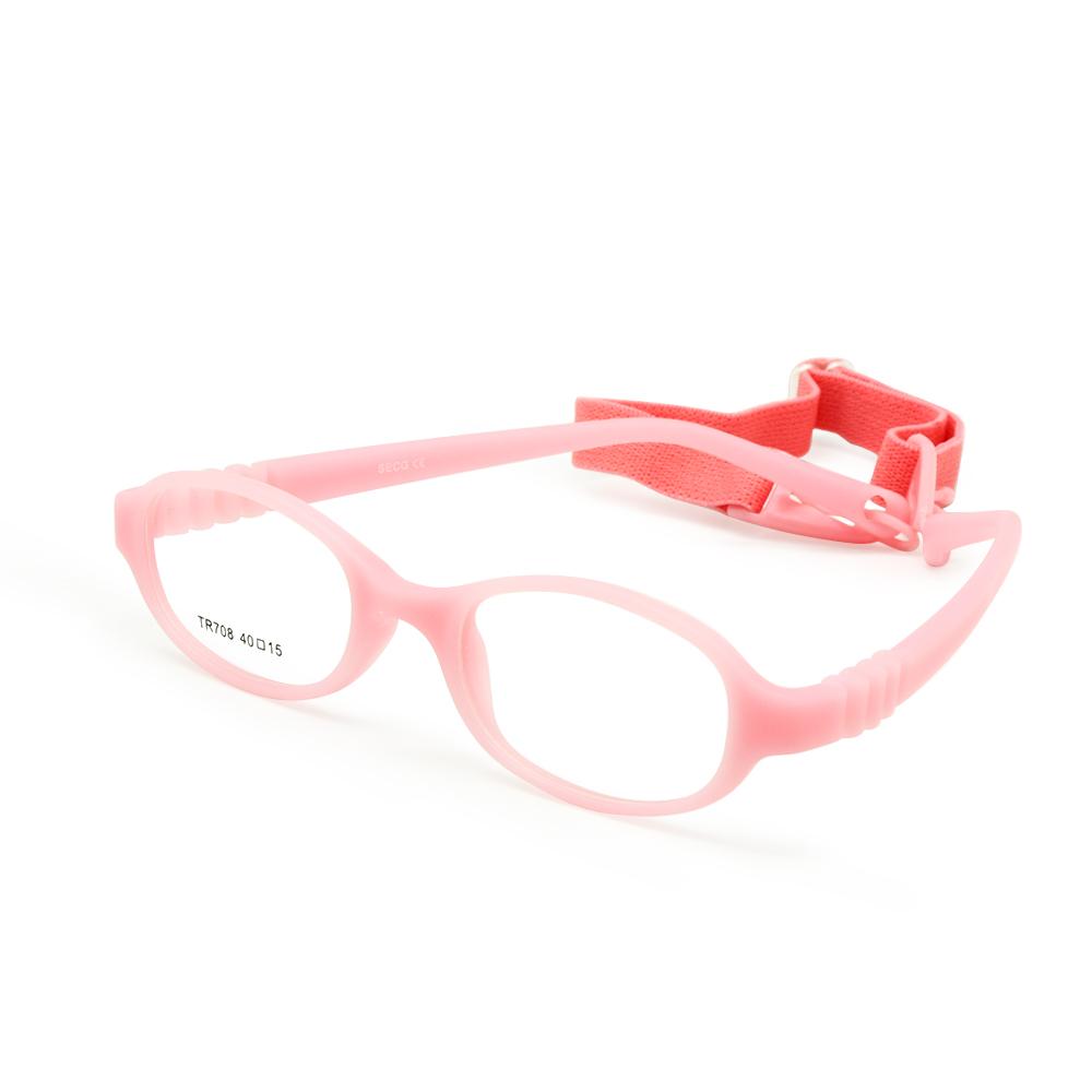Baby'S Glasses Frame With Strap & Regular Lenses Size 40/15 No Screw Safe Bendable Boy'S Girl'S Infant'S Eyeglasses With Cord