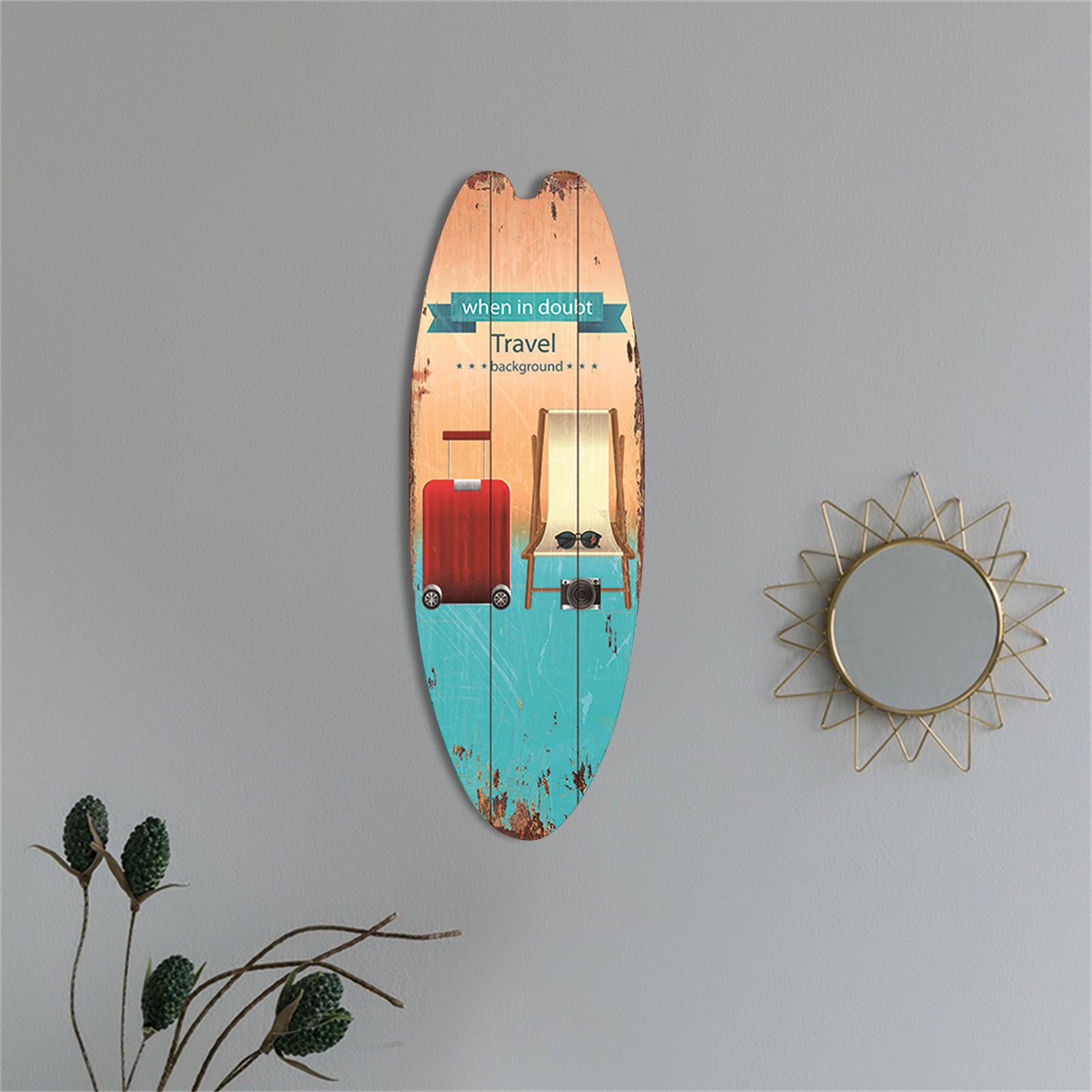 

Повседневный домашний декор, винтажный деревянный знак, доска для серфинга, деревянный знак, подвесной пляжный стиль D коричневый