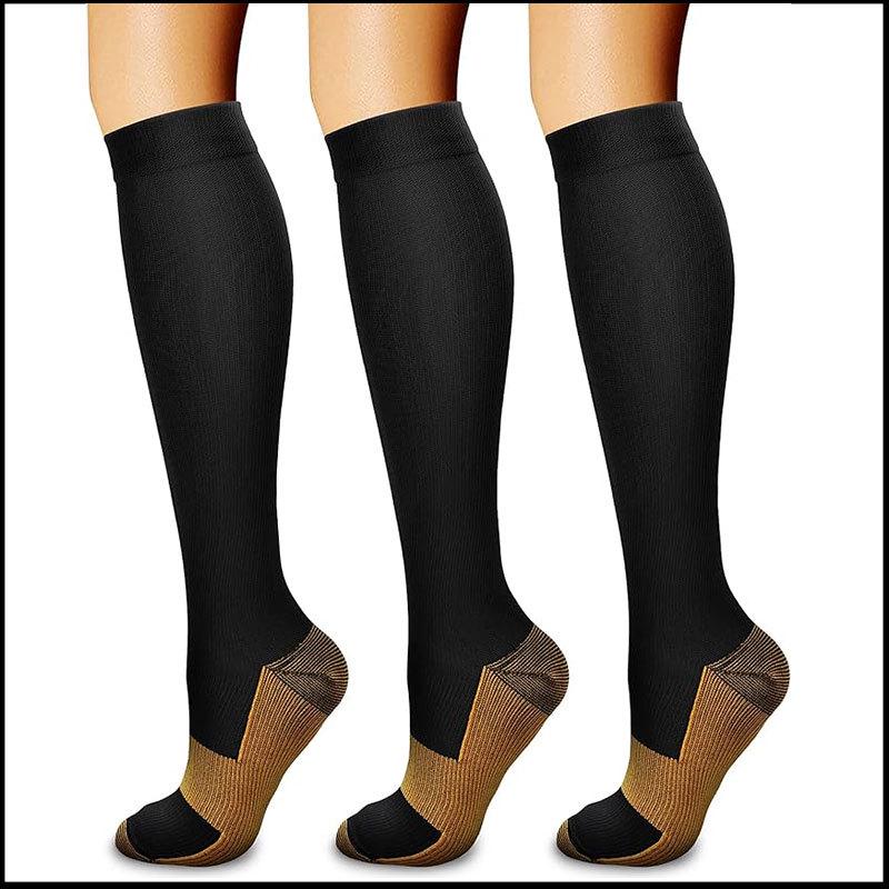 Compression Knee-high Socks Set for Running and Sports - Graduated Support, Multiple Pairs (3/4/6/8)