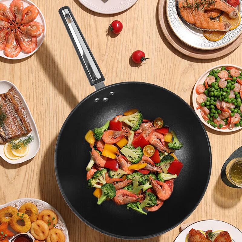 KOBACH 32cm Refined Iron Flat-Bottom Wok