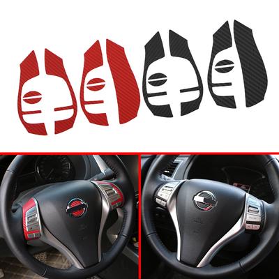 Farbe Mein Leben Carbon Faser Auto Lenkrad Logo Kreis Aufkleber für Nissan X-trail Xtrail T32 Rogue 2014 2015 2016