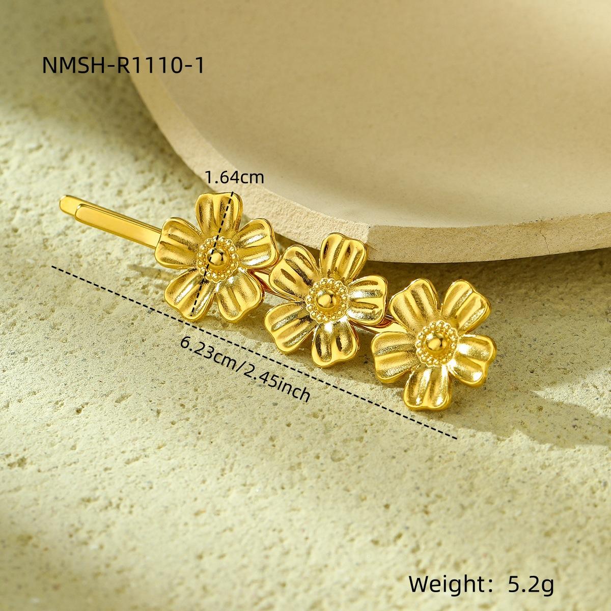 GEMCHIC Women s Flower Petal Zircon Fashion Trendy Alligator Hair Clip Stainless Steel Hairpin Wholesale