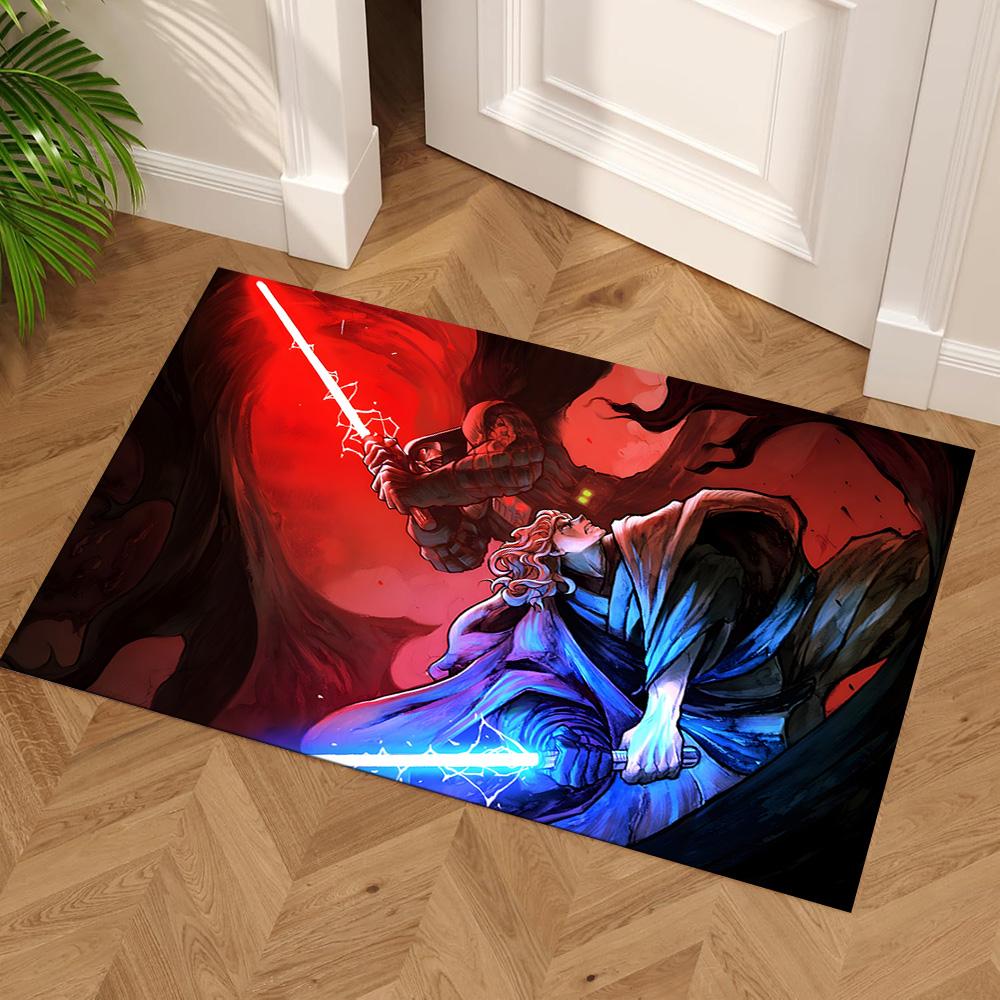 Star Wars Floor Mat Suitable for Dining Room Balcony Game Room Dormitory Anti-slip Rug Anime Office Decor Gift for Festivals