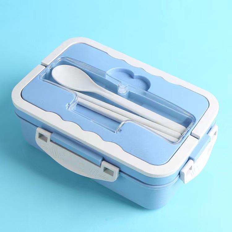Wheat Straw Insulated Microwave-Safe Bento Lunch Box for Office & Students