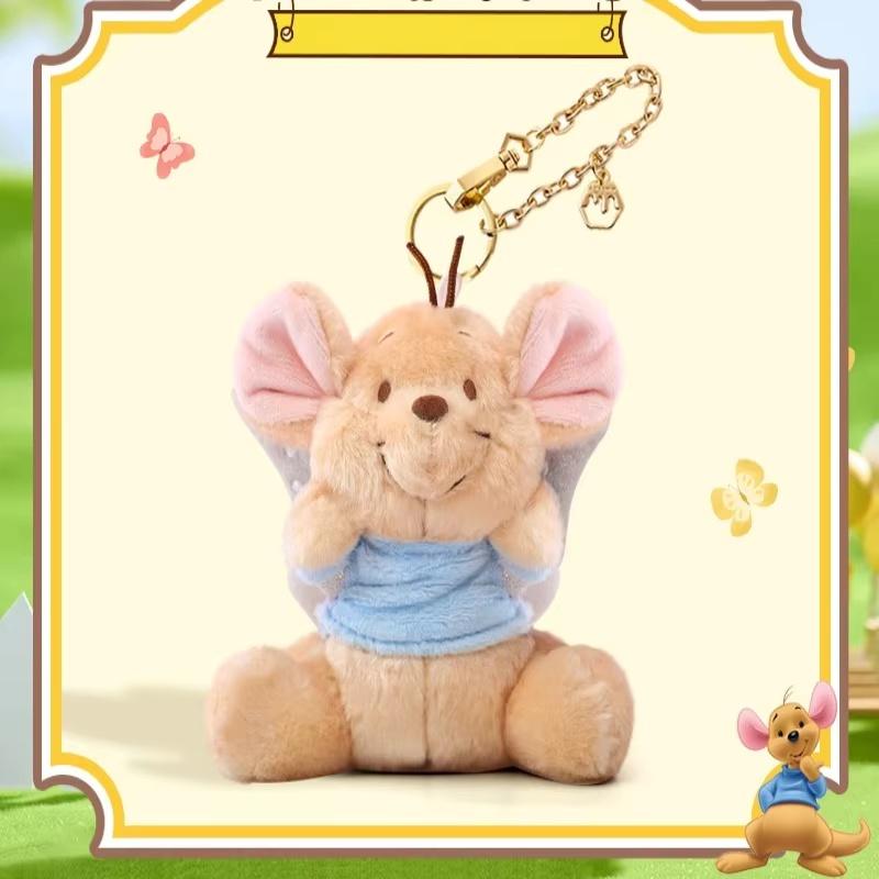 Genuine Winnie The Pooh Piglet Tigge Eeyore Plush Keychains Small Pendant School Bag Hanging Christmas Birthday Gifts Kids Toys
