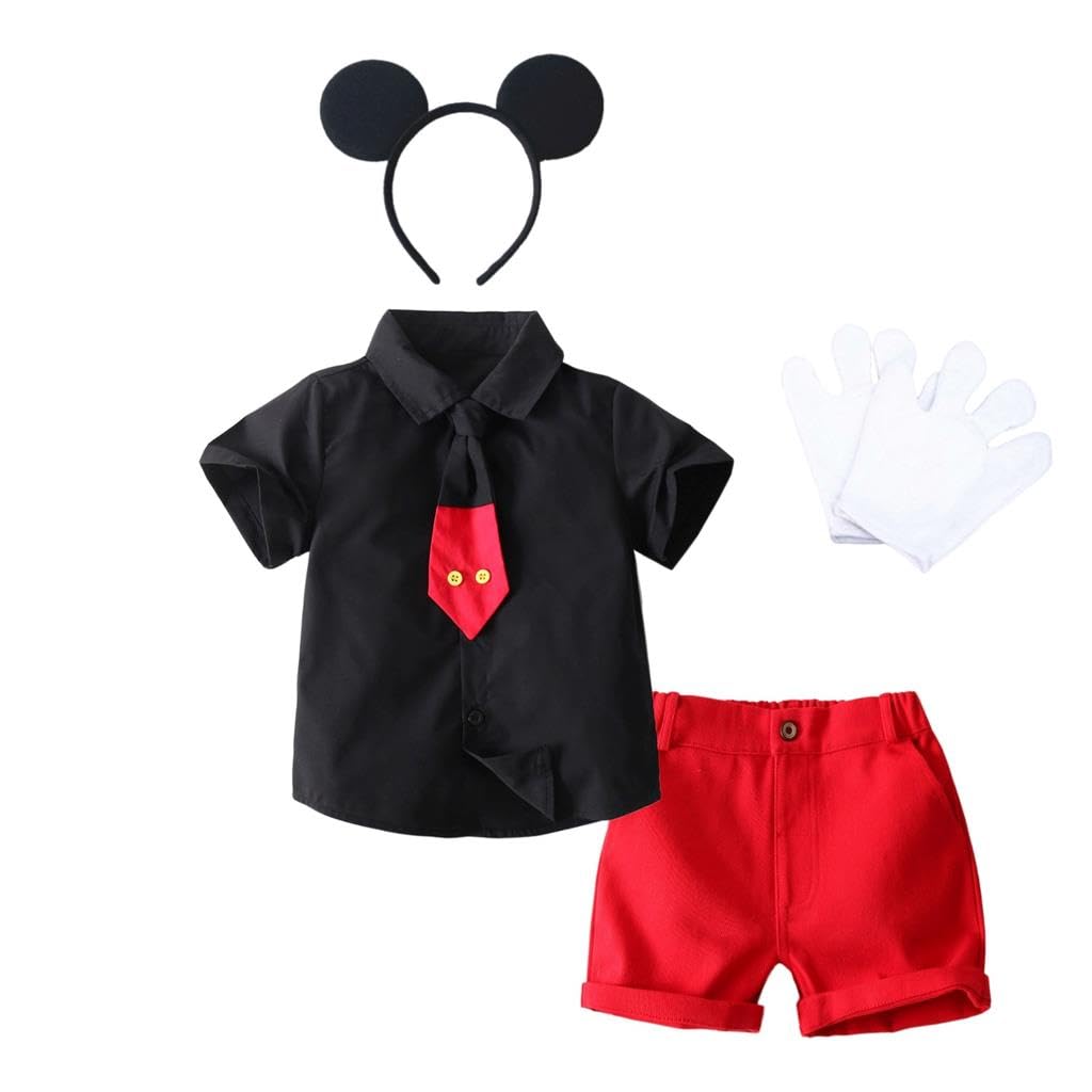 Dressy Daisy Mickey Mouse Halloween Cosplay Dress for Toddler Boys, Includes Gloves, Size 3
