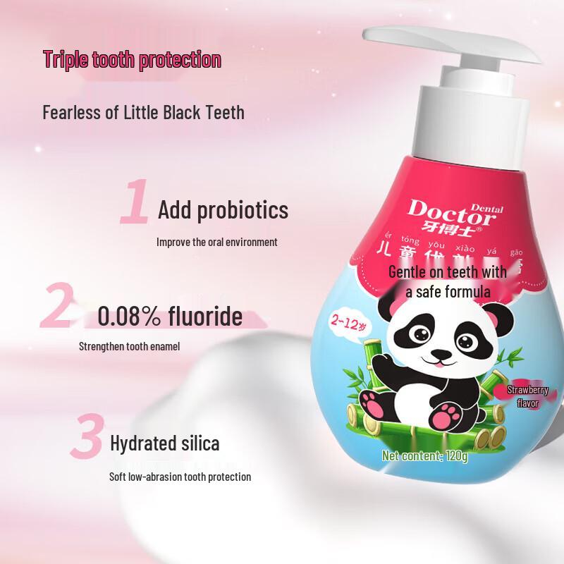 Doctor Tooth & Cleio Kids Strawberry Toothpaste & Brush Set