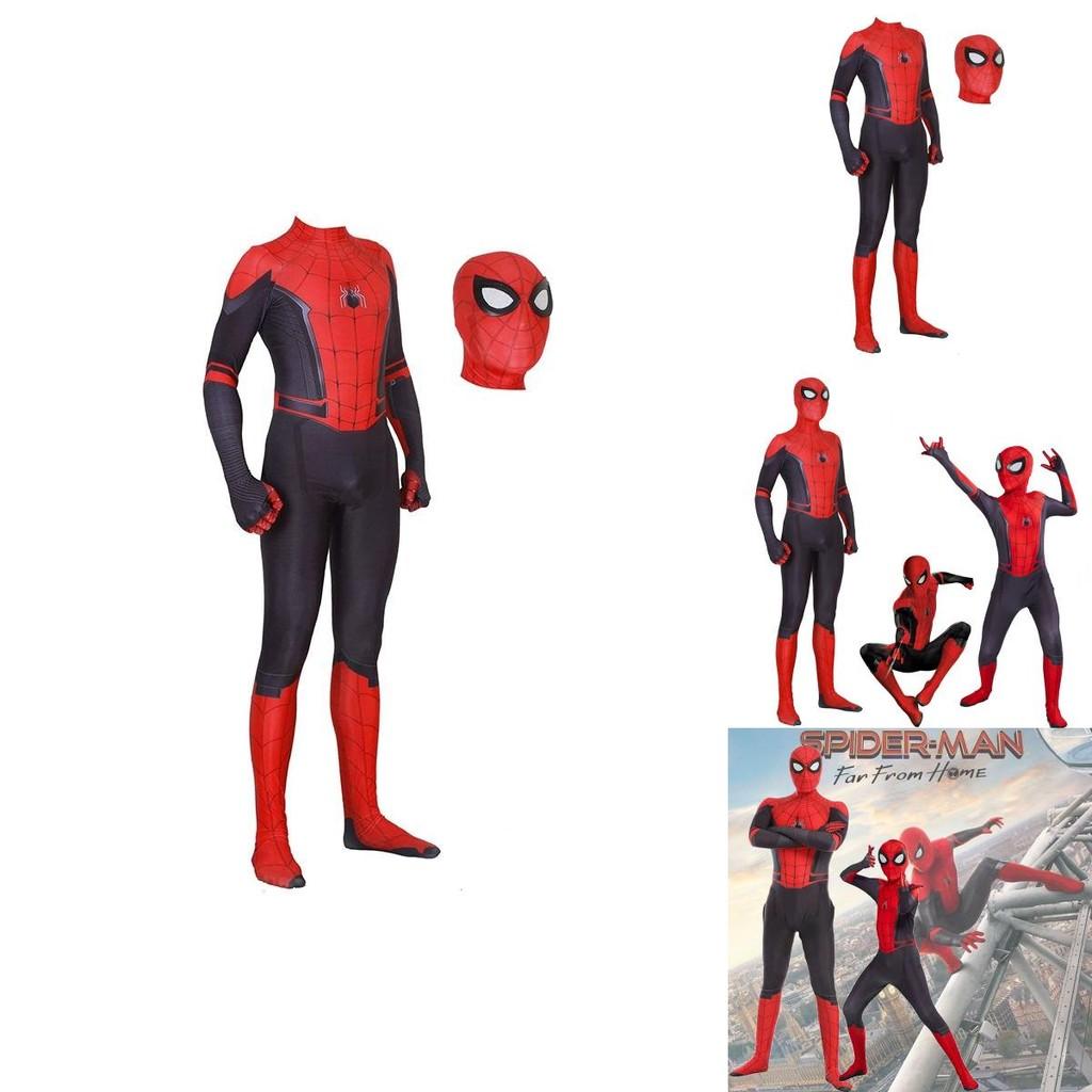 Quality Peter Parker Spider Man Far From Home Cos Costume For Adults And Kids**