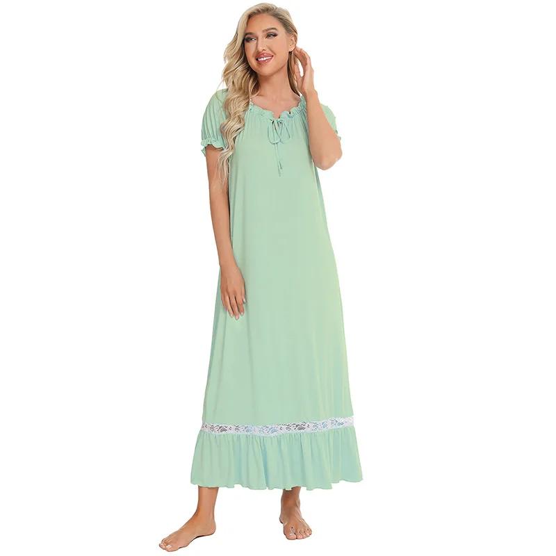 Camice da Notte Vintage Donna Larga Abito da Notte Lunga Camicia da Notte Abbigliamento da Notte Donna Vittoriana Retrò Camice da Notte