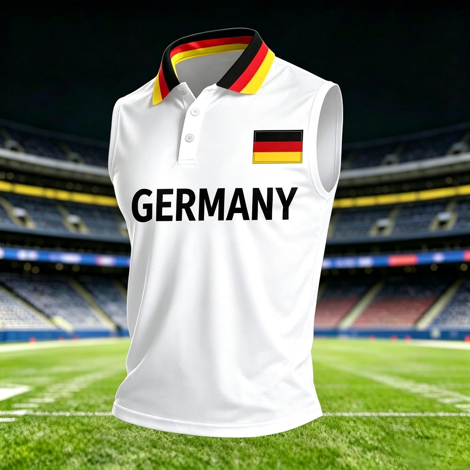 Men s Sleeveless Tank Top Soccer Print Casual Fan T-Shirt XL белый