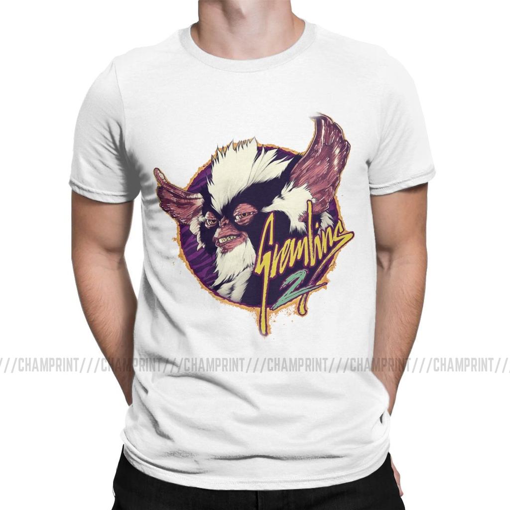 Men S T Shirt Gremlins Novelty Tees Short Sleeve Gizmo Monster Gremlin 80S Horror Christmas Movie