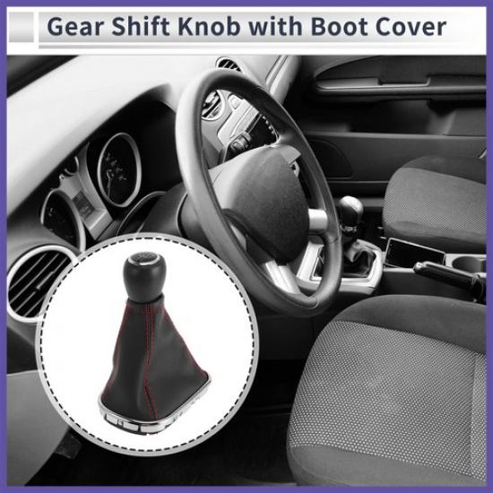 5 Speed Gear Shifter Knob with Cover for Chevrolet Cruze 10-15 Faux Leather