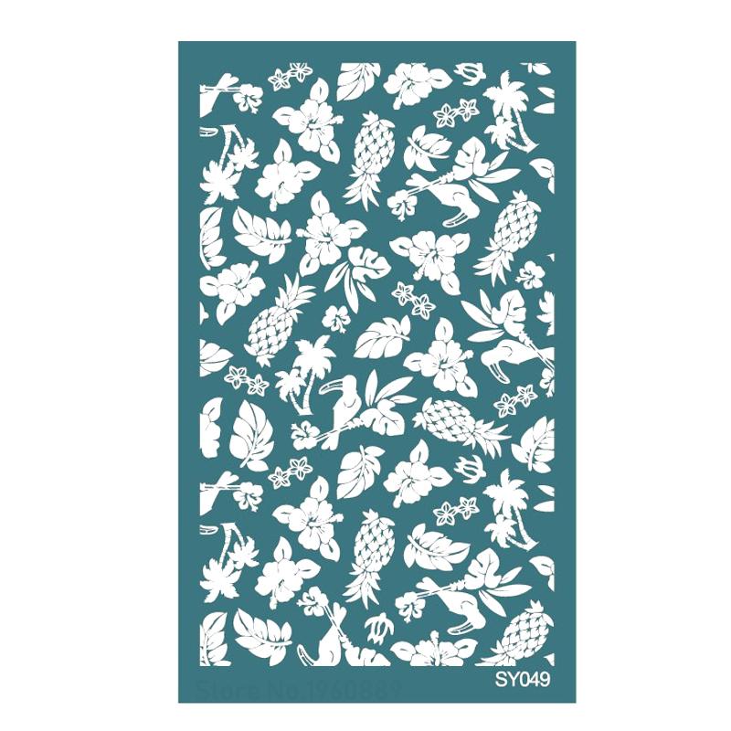 Polymer Clay Silk Screen Stencils Reusable Silkscreen Print Kit for Printing Clay Stamps Jewelry Earrings Decoration Template