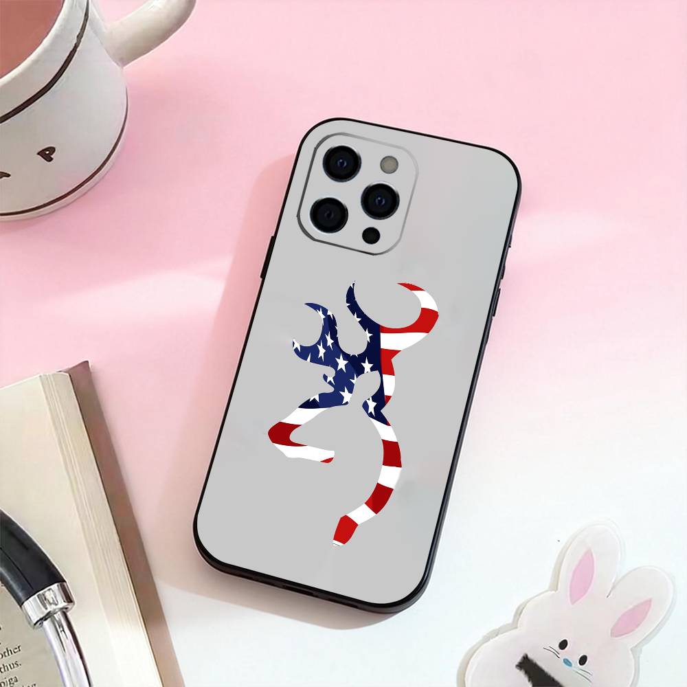 B-browning  Phone Case For iPhone 17,16,15,14,13,12,11 Plus,Pro,Max,XS Silicone Soft Cover