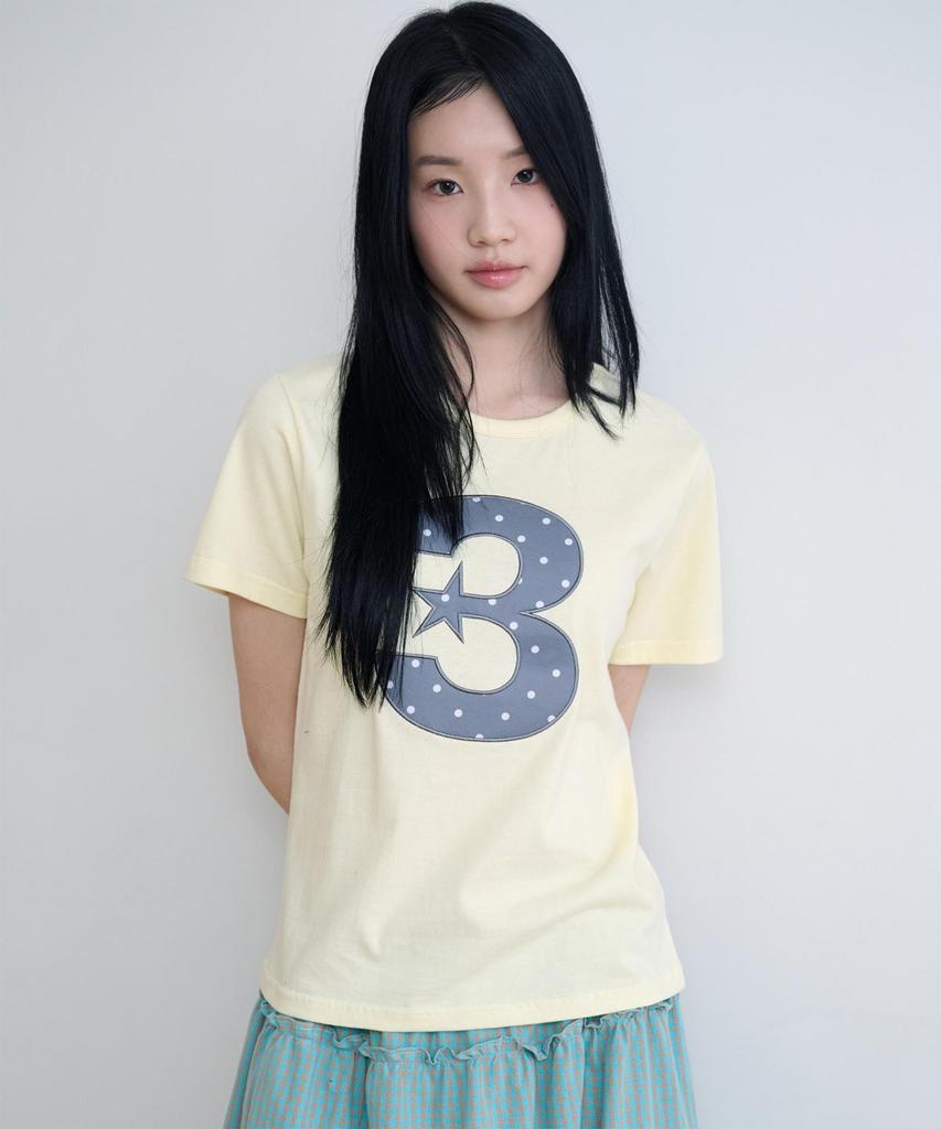 BAUF 3 Logo Dot Slim Fit T-Shirt [Yellow]
