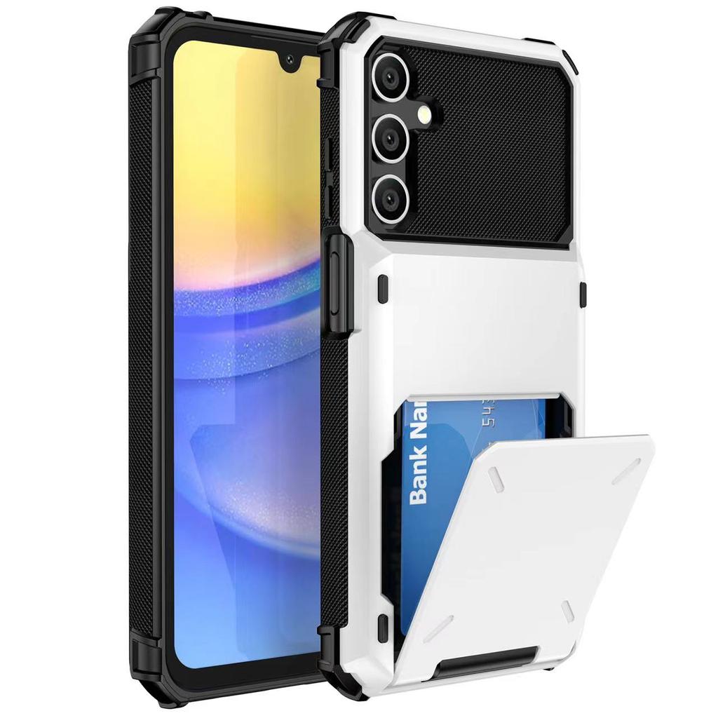 Чехол для Samsung Galaxy A56 5G PC+TPU Двухслойная Задняя Крышка для Телефона с Держателем для Карт