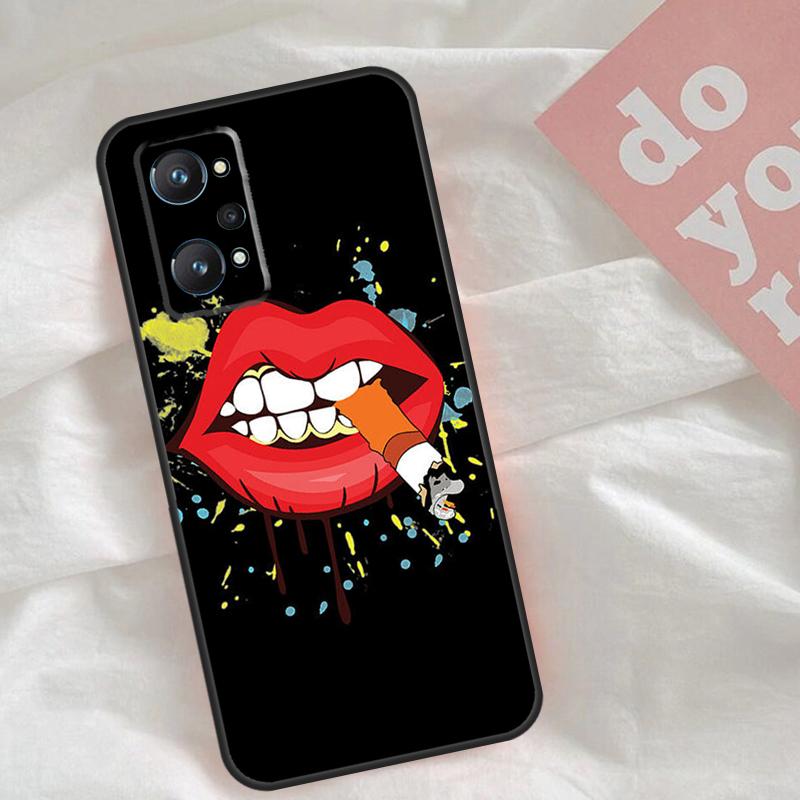 

Sexy Lips KISS Case For Realme C75 C63 C61 C65 C67 C55 C51 C53 C35 C71 15 11 12 13 14 Pro Plus GT6 GT7 Pro Realme 15 Pro