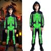 Kids Halloween Costume Glow In Dark Skeleton Suit Jumpsuit Design Friendly Jumpsuit Role Play Party Outfits